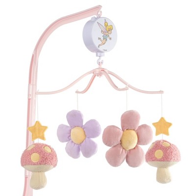 Lambs & Ivy Disney Tinker Musical Baby Crib Mobile Soother Toy - Bell Floral