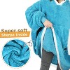 Catalonia Woman Faux Shearling Blanket Hoodie Sweatshirt, Warm Cozy Soft Wearable Blanket Pullover with Giant Pocket, Wife Women Christmas Gift - 2 of 4