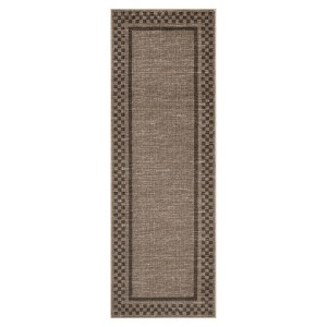 Modern Geometric Bordered Living Room Bedroom Rugs, Ultra Thin Soft Non Slip Large Carpet for Dining Room Office Classroom - 1 of 4