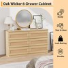 6-Drawer Rattan-Style Storage Cabinet MDF+PB - Stylish, Durable, Spacious, Functional, Elegant - 4 of 4