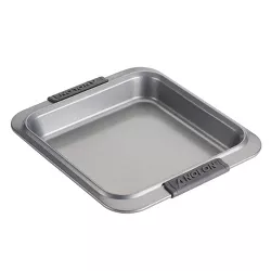 Anolon Advanced Bakeware 9" Nonstick Square Cake Pan with Silicone Grips Gray