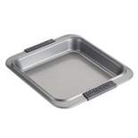 Anolon Advanced Bakeware 9" Nonstick Square Cake Pan with Silicone Grips Gray