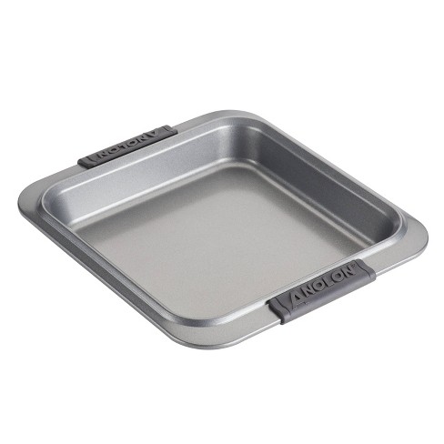 Anolon Advanced Bakeware 9" Nonstick Square Cake Pan with Silicone Grips Gray - image 1 of 4