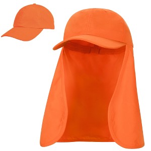 Tirrinia Mens Sun Hat with Neck Flap Cover, Foldable Hat for Outdoor Fishing Hiking, One Hat Double Use - 1 of 4