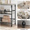 43" Console Table, 3-Tier Entryway Narrow Sofa Table with Shelves, Side Tables for Living Room, Hallway, Bedroom, Rustic, Brown - 4 of 4