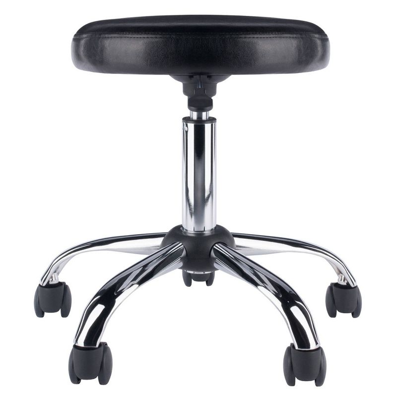 Clark Adjustable Height Swivel Bar Stool with Cushion Black - Winsome, 6 of 14
