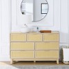 CAVINAS Rattan 5 Drawers/7 Drawers Dresser for Bedroom,Modern Drawers with Metal pulls for Kids Room,Living Room,Entry and Hallway - 2 of 4
