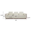 Standard Fabric Modular 3-Seater Sectional Sofa with Reversible Back Cushions, Soft Fiber Arm Pillows and Premium Quality Wood Frame - 3 of 4