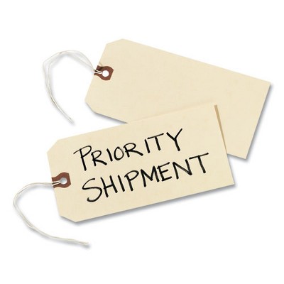 Avery Strung Shipping Tags, 11.5 pt Stock, 6.25 x 3.13, Manila, 1,000/Box
