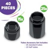 Marble Genius Marble Rails Tubes Set: 40 Piece Marble Run Set (Includes 25 Tubes and 15 Half Tubes), Add-On for Marble Rails - 2 of 4