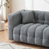 NicBex Couches for Living Room 80"Inch Modern Teddy Upholstered 3 Seater Sofa Couch with Sturdy Hardware Foot Support and 2 Throw Pillows - 2 of 4