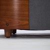 Mocamel Scandinavian style Elevated Dog Bed Pet Sofa With Solid Wood legs and Walnut Bent Wood Back, Velvet Cushion,Large Size - 4 of 4