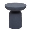 18"x17" Contemporary Garden Stool - Blue - Olivia & May: Ceramic Patio Table, Indoor/Outdoor, UV Resistant - 3 of 4
