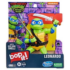 Bop-It! Teenage Mutant Ninja Turtles Edition Leonardo Handheld Electronic Game - 1 of 4