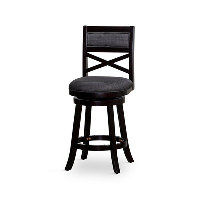 24" Counter Height Swivel Stool Modern Dining Chairs Bar Chairs X-Backrest Chair Armless Stool