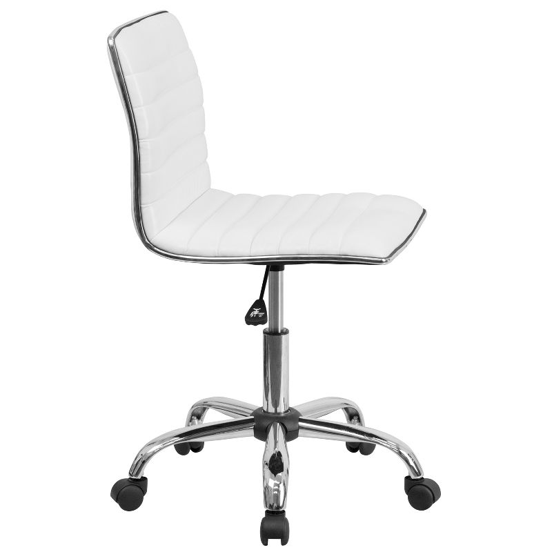 Merrick Lane Home Office Chair Ergonomic Executive Ribbed Low Back Armless Computer Desk Chair - Base, Frame & Border, 4 of 21
