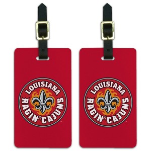 University of Louisiana at Lafayette Primary Logo Luggage ID Tags Suitcase CarryOn Cards  Set of 2 - 1 of 4