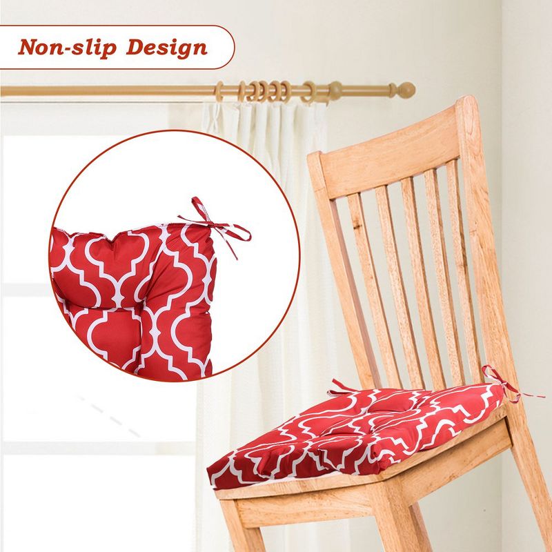 Aoodor Square Thick Dinning Chair Pads with Ties - Set of 2, 2 of 9