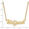 Black Bow Jewelry 14k Yellow Gold Plated Sterling Silver North Carolina State Wolfpack NCAA Necklace 18 Inch - 2 of 4