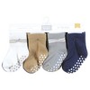 Hudson Baby Infant Boy Cotton Rich Newborn and Terry Socks, Athletic Stripe Neutral - 2 of 4