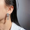 Anna-Kaci Women's Meteor Chain Drop Earrings - Edgy Statement Jewelry - 2 of 4