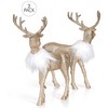 Ornativity Glitter Christmas Reindeer Figurines - Gold - Pack of 2 - 2 of 4
