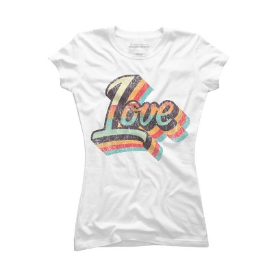 Junior's Design By Humans Love By zeusshop T-Shirt