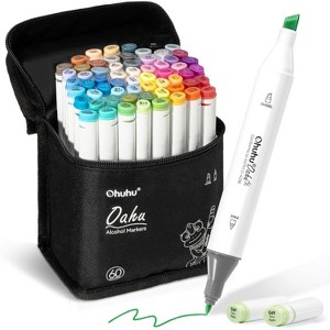 Ohuhu Alcohol Markers - Double Tipped Art Marker Set - 60 Colors - Chisel & Fine Dual Tips - Refillable Ink - Oahu Series of Ohuhu Markers - 1 of 4