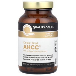 Quality of Life Kinoko® Gold AHCC® with Acylated Alpha-Glucans, 60 Vegicaps - 1 of 4