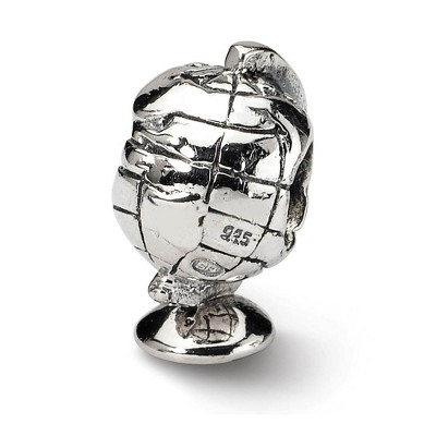 Black Bow Jewelry Sterling Silver Globe Bead Charm