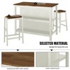 Double Glass Door Storage Cabinet with Adjustable Shelves and Feet Cold-Rolled Steel Sideboard Furniture for Living Room Kitchen - 3 of 4