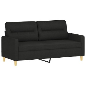vidaXL Sofa Accent Upholstered Sofa Couch Furniture for Living Room Fabric - Black 55.1" - 1 of 4