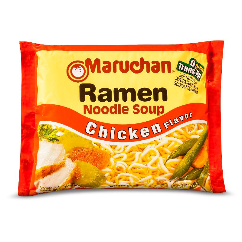 Maruchan Chicken Ramen Noodle Soup - 3oz, 1 of 8