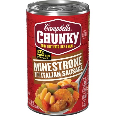 Campbell's Chunky Miestrone with Italian Sausage Soup - 18.8oz