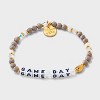 Little Words Project Game Day Beaded Bracelet - Brown/White/Gold - 3 of 4