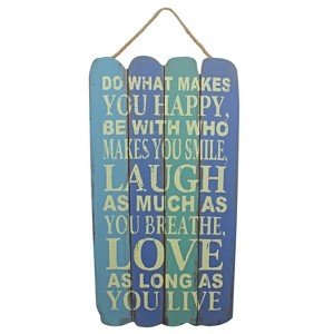 Beachcombers Do What Makes You Happy Wall Hang 11.8 x 25.3 x .15 Inches. - 1 of 3