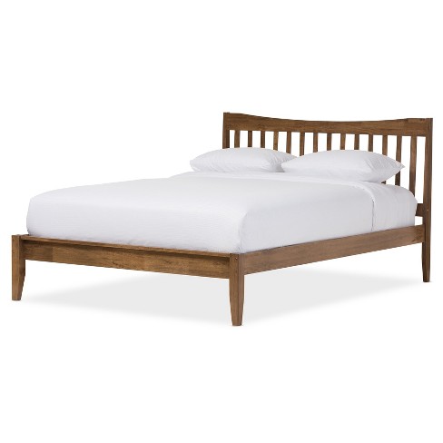 Curvaceous Slatted Platform Bed, King Size Platform Bed Frame Solid Wood