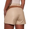 VICI Womens Ledger Mid Rise Faux Leather Shorts - 4 of 4