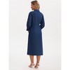 INSPIRE CHIC Women's Denim Midi Casual Ruffle Long Sleeve Jean Button Down Shirt Dress - 4 of 4