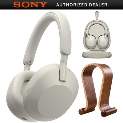 Sony WH-1000XM5 Wireless Noise Canceling Headphones + Wood Headphone Stand