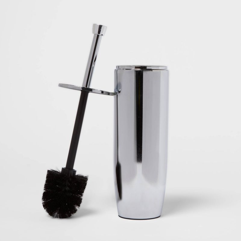 Solid Modern Toilet Brush Chrome - Threshold&#8482;, 3 of 4