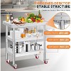AMERLIFE Stainless Steel Table for Prep & Work Adjustable Under Shelf and Feet - 3 of 4