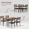 5 Piece Dining Table Set, Industrial Style Kitchen Table Set for 4, Dining Table and Chairs with Rectangular Table & 4 Chairs - 3 of 4