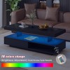 NicBex Modern Square Wood Coffee Table with Storage,Movable Top & Hidden Drawers,High Gloss Center Table for Living Room - 4 of 4