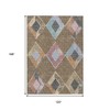 Brown Mauve And Charcoal Geometric Washable Indoor Outdoor Area Rug - 3 of 4