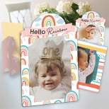 Big Dot of Happiness Hello Rainbow - Boho Baby Shower and Birthday Party 4x6 Picture Display - Paper Photo Frames - Set of 12