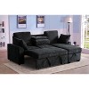 Plush Upholstered Modular L-Shaped Sectional Sofa with Adjustable Backrests, Storage Chaise, and Removable Tray with Cup Holders - 2 of 2