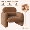 Modern Accent Chair, Wood Frame Sofa Chair, Comfortable Reading Armchair for Living Room, Bedroom, Apartment, Corner - 4 of 4