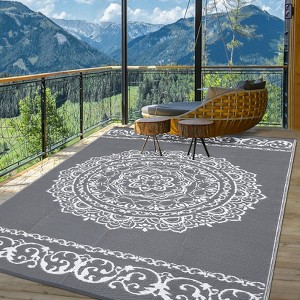 Outdoor Camping Rugs Patios Clearance Plastic Straw Rug Weatherproof Reversible Mats Large Floor Mat - 1 of 4