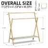 Bamboo Kids' Hangers - L Size: Natural, Durable & Safe for Children's Clothes - 4 of 4